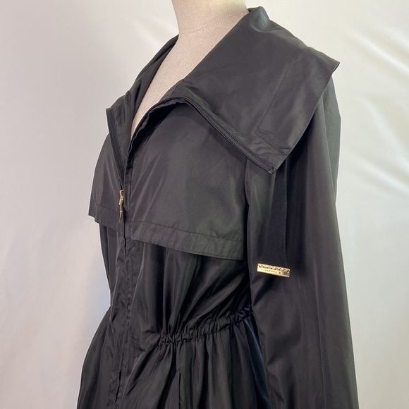 Elie Tahari black nylon zip 3/4 jacket - Picture 15 of 16